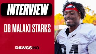 Malaki Starks provides details on viral engagement Georgias prep for Florida [upl. by Constancia]