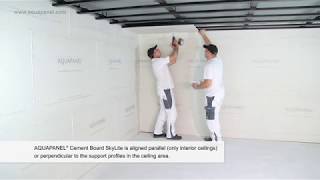 Installation of Knauf AQUAPANEL® Cement Board SkyLite [upl. by Larisa162]