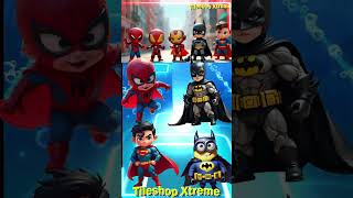 Team Avengers Part 3 Spiderman 🆚 Batman 🆚 Ironman 🆚 Hulk 🆚 Superman 🆚Minion tileshop coffindance [upl. by Negam362]