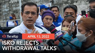 Isko Moreno rejects talks with ‘hostile forces’ favoring his withdrawal for Robredo [upl. by Blanchard]