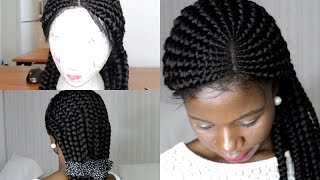 How To Do Big Cornrows  Wig Method Part 2 [upl. by Sudnak423]