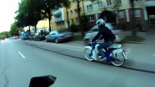 Zündapp Combinette Falconette vs Suzuki GsxR 750 [upl. by Bohlin564]