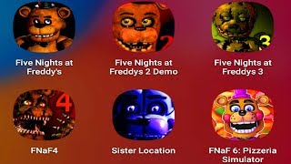 Five Nights at FreddysFive Nights at Freddys 2FNAF 3FNAF 4FNAF SLFNAF 6 Pizzeria Simulator [upl. by Idelle]