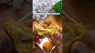 Cheese Corn Cutlet 😍 corncutlet recipe cheesecornballs breakfastrecipe [upl. by Malvina]