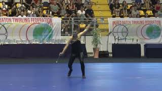 Luca Fasano ITA Senior men final World Baton Twirling Championship Turin 2022 [upl. by Nossila]