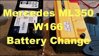 Mercedes ML350 W166 Main amp Auxiliary Batteries replacement Stuck in Park not shifting [upl. by Placida]