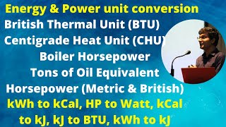 Energy Unit Conversion in Hindi  Power Unit Conversion  Kcal to kJ  Kcal to kWh  BTU to kJ [upl. by Oster765]