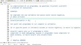 Linguaggio C  La funzione assert per la gestione degli errori [upl. by Pegg779]