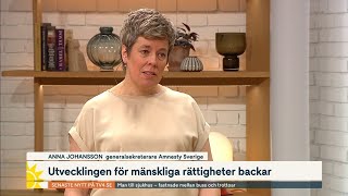 Amnesty larmar Utvecklingen för mänskliga rättigheter backar  Nyhetsmorgon  TV4 amp TV4 Play [upl. by Hedveh]