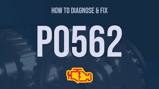 How to Diagnose and Fix P0562 Engine Code  OBD II Trouble Code Explain [upl. by Mouldon395]