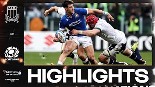 HIGHLIGHTS  🇮🇹 ITALY V SCOTLAND 🏴󠁧󠁢󠁳󠁣󠁴󠁿  2024 GUINNESS MENS SIX NATIONS RUGBY [upl. by Attwood]