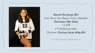 Amanda Hunsberger  22 DSOH Volleyball Highlights Class of 2024 Catasauqua High School [upl. by Atikal]