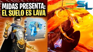 Como COMPLETAR TODAS las MISIONES DE MIDAS PRESENTA EL SUELO ES LAVA FORTNITE [upl. by Grassi]