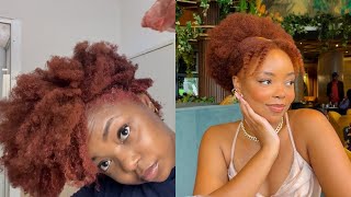 How I dye my 4C natural hair gingercopper NO BLEACH  SOUTH AFRICAN YOUTUBER [upl. by Montagna]