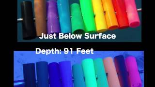 Underwater Color Loss With GoPro 0 to 155 Feet Depth  Fishing Lure Deep Test [upl. by Akcirderf]