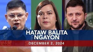 UNTV Hataw Balita Ngayon  December 02 2024 [upl. by Rialcnis]