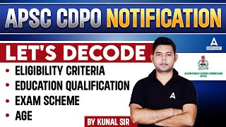 APSC New Notification 2023  APSC CDPO Eligibility Exam Pattern Syllabus Complete Details [upl. by Laram320]