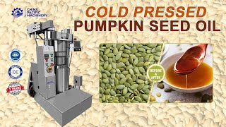 Cold Pressed Pumpkin OilPumpkin Seed Oil ExtractionCold Oil Press MachinePumpkin Seed Oil Making [upl. by Adnalahs]