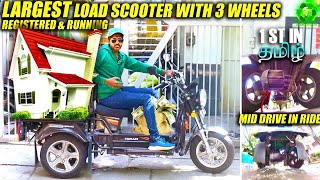 New Launch LARGEST 500KG Loader on SALE  3 Wheels but 2wheeler category Walkaround  Ride Review [upl. by Adiesirb732]