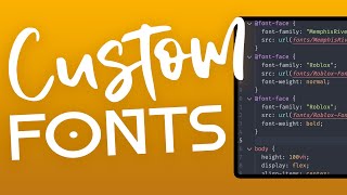 How to Add a Custom Fonts to Your Website HTML and CSS [upl. by Avera200]