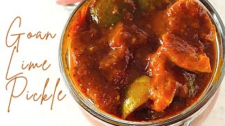 Lime  Lemon Pickle  Goan Lime Pickle  Very Easy to make pickle  Sweet amp Sour Pickle [upl. by Kired]