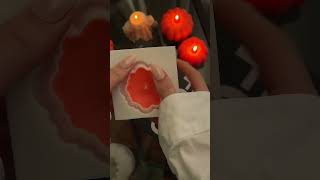 Unmolding a candle ASMR 🕯️🎃 candle pumpkin asmr unmolding [upl. by Poyssick]