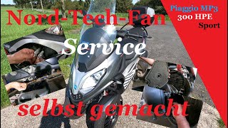 Service selbst gemacht Ölwechsel Zündkerzen und mehr an der Piaggio MP3 300 HPE Sport Inspektion [upl. by Roice]