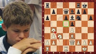 Amazing Chess Game Magnus Carlsen vs John Nunn  Youth vs Experience 2006  Sicilian Najdorf B90 [upl. by Nahtal]