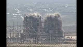 Implosion of the Mohave Generation Station in Laughlin NV [upl. by Aicenev]