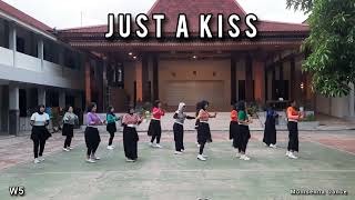 JUST A KISS LD  Beginner Choreo by Rina Kartika Nasution  Demo by Momsenna Dance [upl. by Gaulin669]