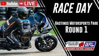 2024 Bagger Racing League Round 1  Motorsport Park Hastings  Full Live Broadcast [upl. by Nalon754]