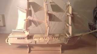 Woodcraft construction kit  sailing ship [upl. by Guerin538]