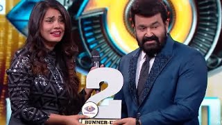 Bigg Boss Malayalam Season 6 Winner Jasmin Jaffar Second RunnerUp Jinto Wins Grand Finale Result [upl. by Elianora]