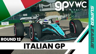 2024 Superleague Italian Grand Prix  ROUND 12  GPVWC Sim Racing [upl. by Judsen49]