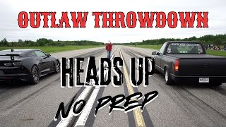 OUTLAW THROWDOWN  NO PREP RACING at PRIVATE AIR STRIP [upl. by Hseyaj]