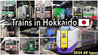 Trains in Hokkaido Japan 2024 Special Video JR Hokkaido Sapporo metro Hakodate Tram etc 北海道電車百科 [upl. by Ahtreb]