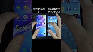 🚀 ONEPLUS 8 vs iPhone 11 Pro Max THE ULTIMATE SPEED TEST 📱🔥 [upl. by Vokay]