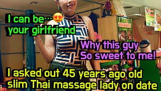 A weird massage shop in ThailandI asked out a 45 year old slim bodied Thai woman on a date [upl. by Hassett]