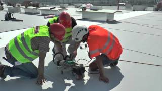 Single Ply Membrane Welding with the LEISTER UNIROOF [upl. by Pilihp758]