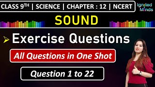 Class 9th Science Chapter 12  Exercise Questions 1 to 22  Sound  NCERT [upl. by Edin]