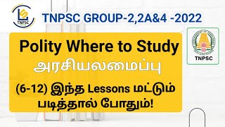 TNPSC Group 22A4 2022 Polity Where to Study 612 School Books Competitive Exam [upl. by Eiramnerual]