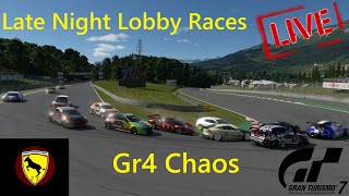 LIVE  Gran Turismo 7  Late Night Lobby Races  Gr4 Chaos Races [upl. by Itsirhc739]