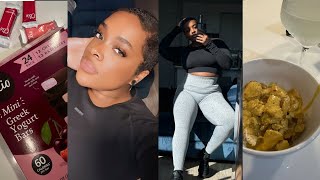 VLOG  Eating Over 130g of Protein 💪🏾 Self Care Pick Ups  Yall Keep Me Motivated✨ [upl. by Thomasa]