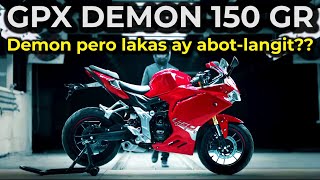 GPX DEMON 150 GR  PINAKA GWAPONG 150 SPORTS TYPE NA MOTORSIKLO TAGALOG REVIEW [upl. by Arahat]