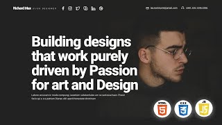 Build Responsive CV Resume Website using HTML CSS JavaScript  With Source Code [upl. by Yvad]