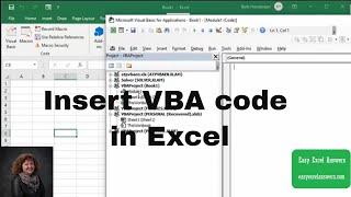 How to insert VBA code in Excel [upl. by Tayyebeb]