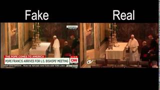 Pope Francis Table Cloth Magic Trick is Fake [upl. by Engdahl]