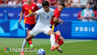 Uzbekistan v Spain  Paris Olympics 2024 Mens Soccer Highlights  NBC Sports [upl. by Ikairik]