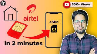 Airtel eSIM activation  Airtel physical SIM to eSIM from home  Best Technicals [upl. by Ahsinroc]