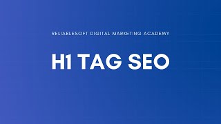 H1 Tag SEO Best Practices [upl. by Annayar291]